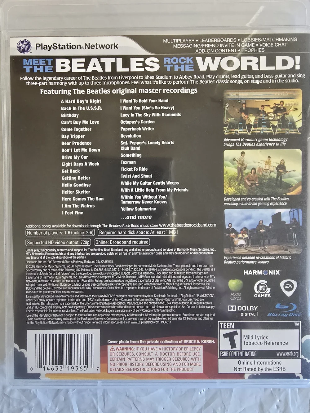 Sony PlayStation 3 The Beatles: Rock Band - Original Like New Absolutely No Scra